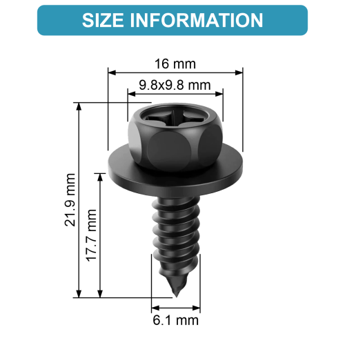 Bumper Cover Splash Shield Mud Guard Screw 2