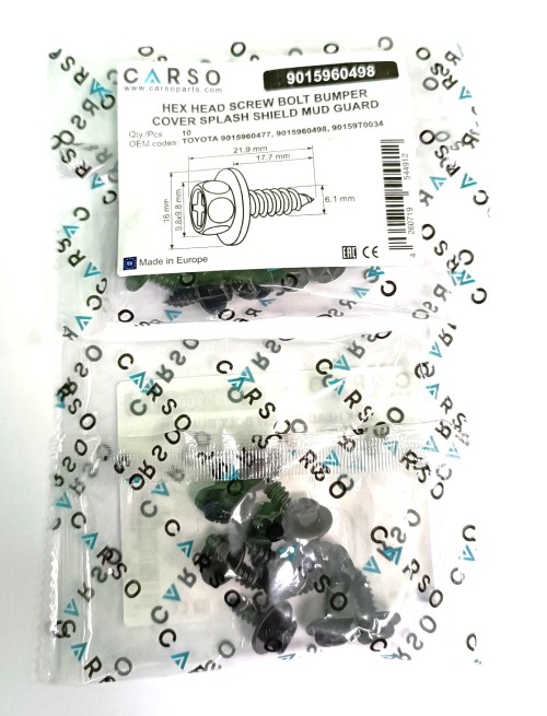 Bumper Cover Splash Shield Mud Guard Screw 3