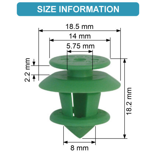 PANEL CLIP Ø 8,2 mm DOOR AND INTERIOR TRIM 5