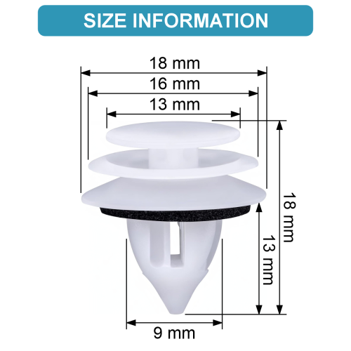 PLASTIC RIVET Ø 9 mm 2