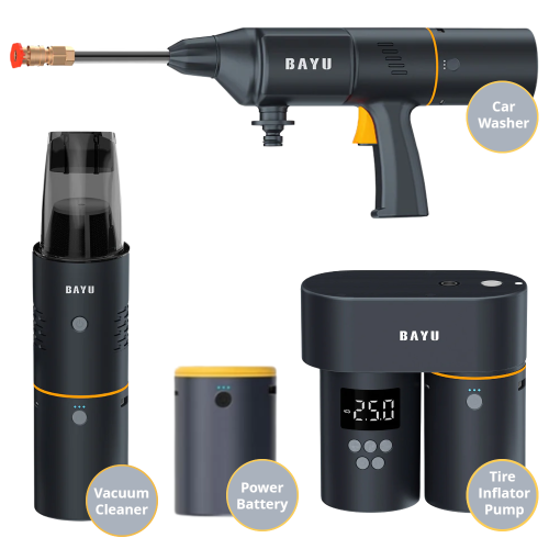 Auto Outdoor Smart Kit BAYU - Tire inflator - Vacuum Cleaner - Car Washer - Power Bank 2
