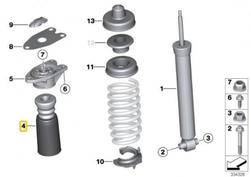Additional shock absorber, rear 8