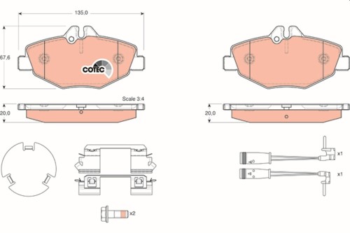 BRAKE PAD SET, DISC BRAKE 2