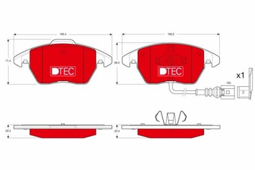 BRAKE PAD SET, DISC BRAKE 1