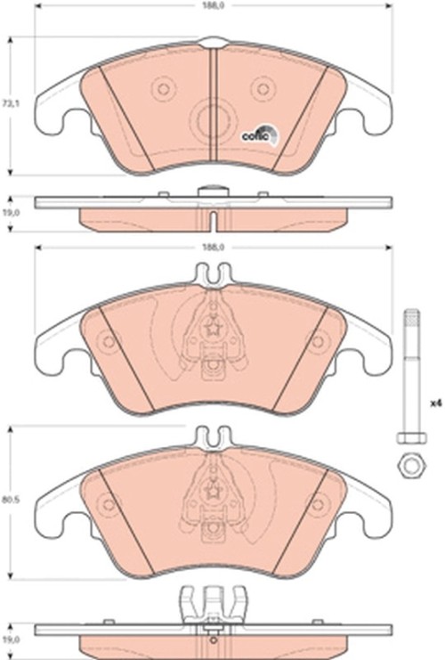 BRAKE PAD SET, DISC BRAKE 2