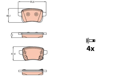 BRAKE PAD SET, DISC BRAKE 2