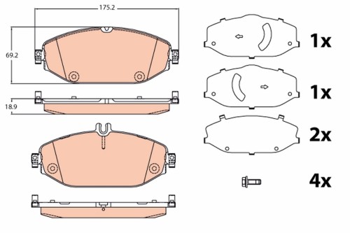 BRAKE PAD SET, DISC BRAKE 2