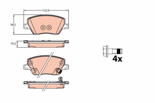 BRAKE PAD SET, DISC BRAKE 2