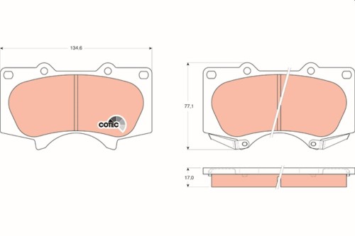 BRAKE PAD SET, DISC BRAKE 2