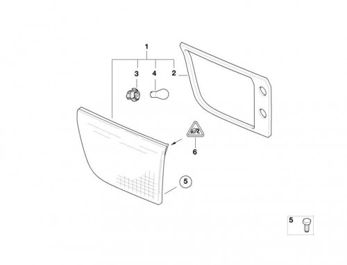 Rear light in trunk lid, right 2