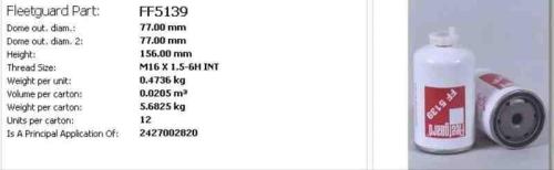 Fuel Filter Iveco Daily Up To 2000 E2/fiat Ducato Up To 2006 1.9/2.5/2.8, Eurocargo E2 3