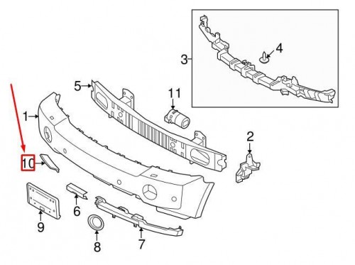 Front Bumper Bezel Grille Covers Pair 2