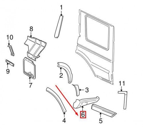 Right Rear Quarter Finish Molding 2