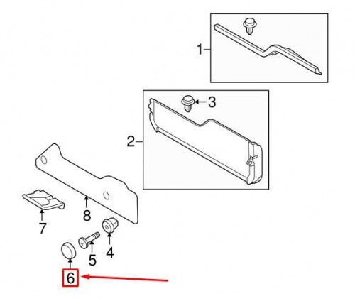 Tailgate Lower Trim Panel Cap 2
