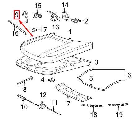 Front Hood Release Handle 11
