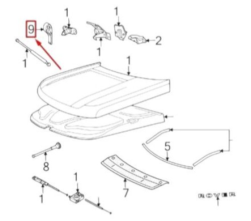 Front Hood Release Handle 7