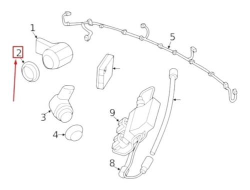 Parking Aid Sensor Retaining Cap 3