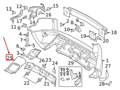 Rear Bumper Right Exhaust Cover 3