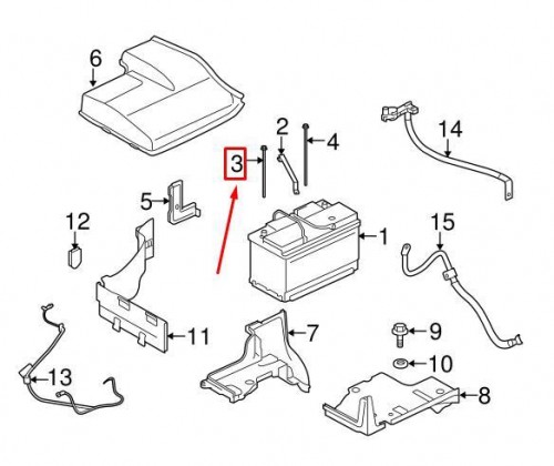 Battery Hold Down Bolt 2