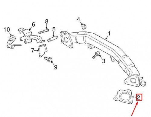 Front Cross Over Pipe Gasket 2
