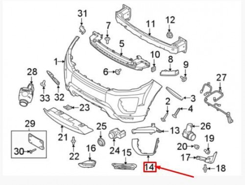 Front Bumper Left Trim Bezel 8