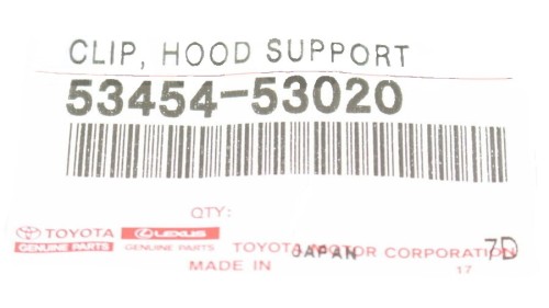 Clip, hood support ; JP 3