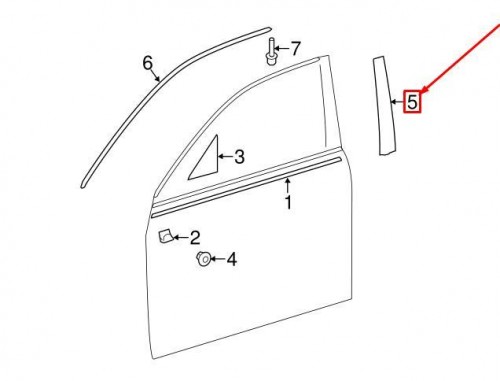 Moulding, fr door ; JP 2