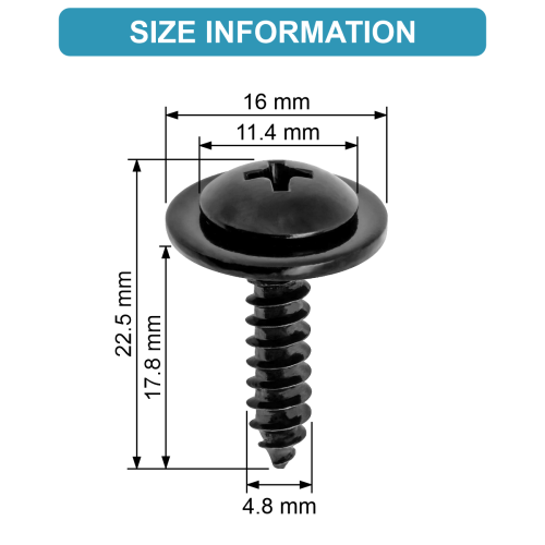 Fender Liner Splash Shield Wheelhouse Liner Screw 2