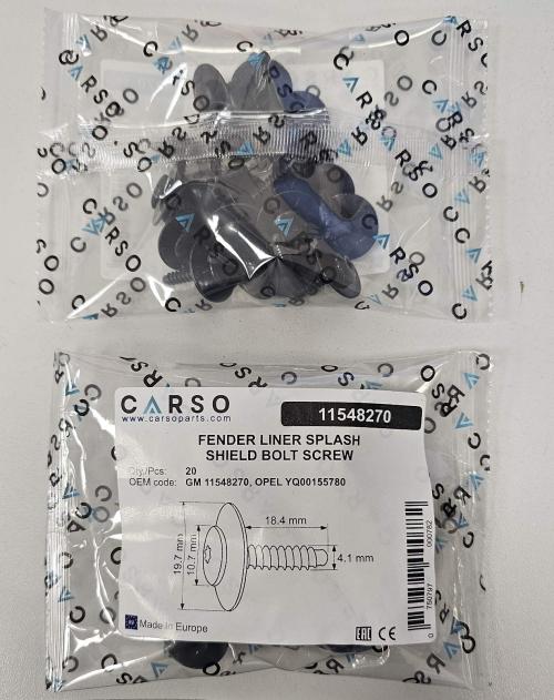 FENDER LINER SPLASH SHIELD BOLT SCREW 4