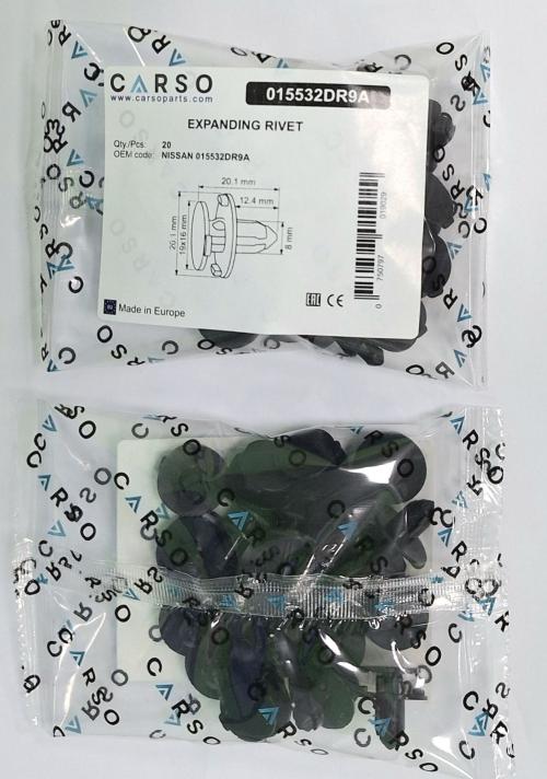 8mm Push Fit Plastic Trim Clip 3