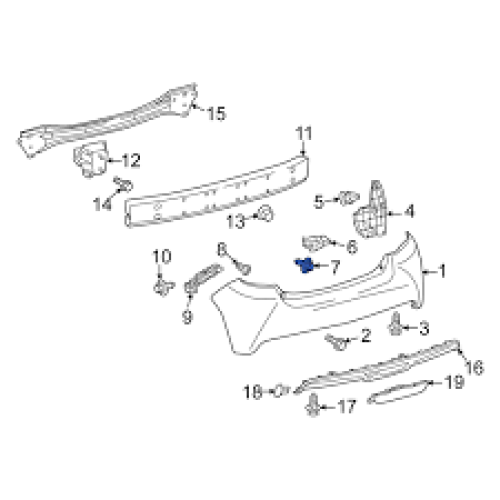 Bumper Cover Splash Shield Mud Guard Screw 3