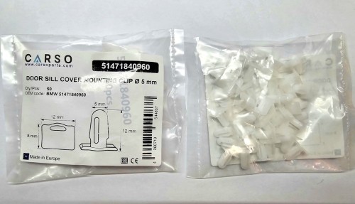 DOOR SILL COVER MOUNTING CLIP Ø 5 mm 6