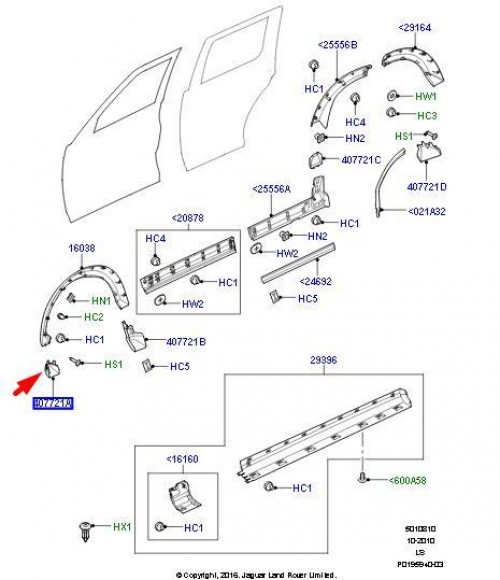 Front Right Arch Cap Molding 9