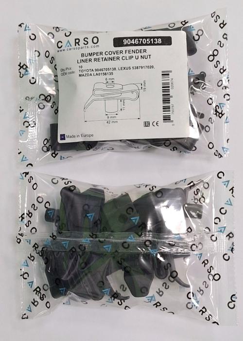 BUMPER COVER FENDER LINER RETAINER CLIP U NUT 3