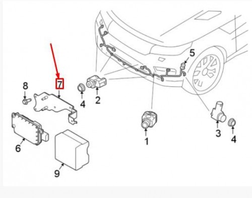 Front Cruise Control Sensor Bracket 9