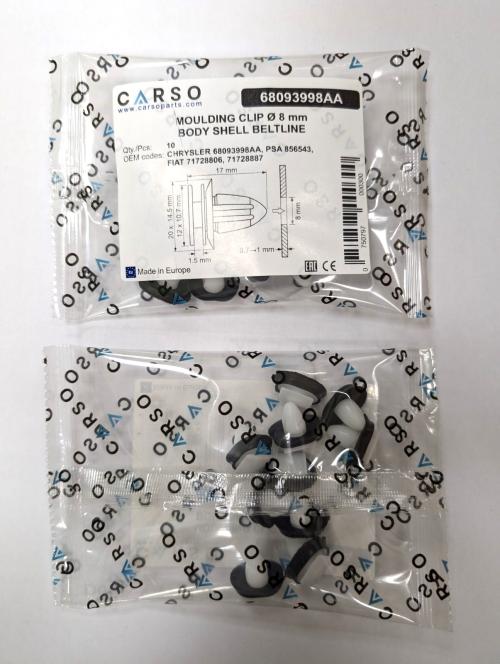 MOULDING CLIP Ø 8 mm BODY SHELL BELTLINE 3