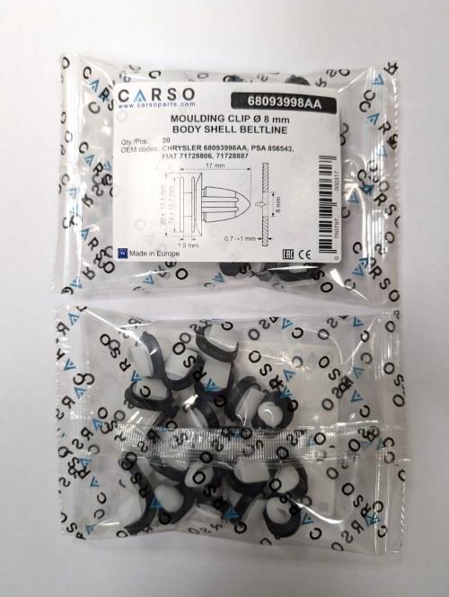 MOULDING CLIP Ø 8 mm BODY SHELL BELTLINE 3