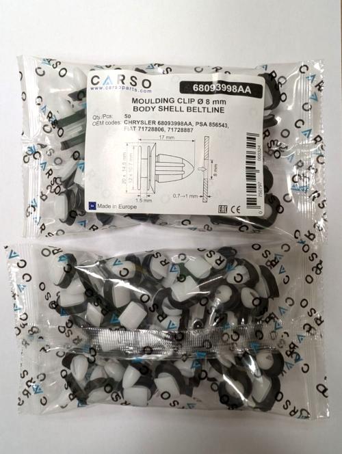 MOULDING CLIP Ø 8 mm BODY SHELL BELTLINE 3
