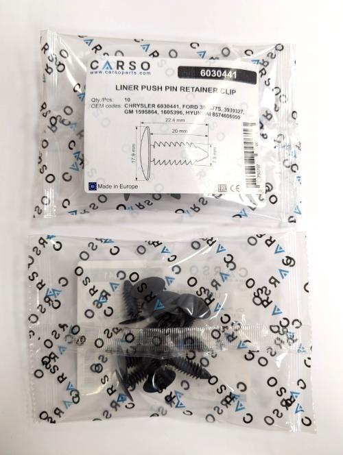 LINER PUSH PIN RETAINER CLIP 4
