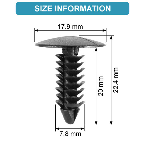 LINER PUSH PIN RETAINER CLIP 2