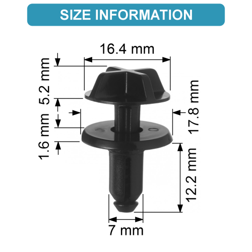 PLASTIC RIVET Ø 7 mm 2