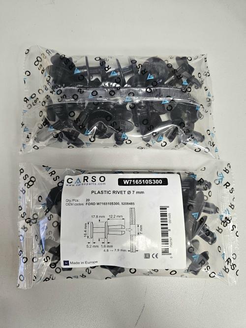 PLASTIC RIVET Ø 7 mm 5