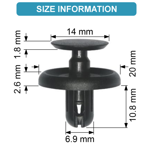 PLASTIC RIVET Ø 7 mm 5
