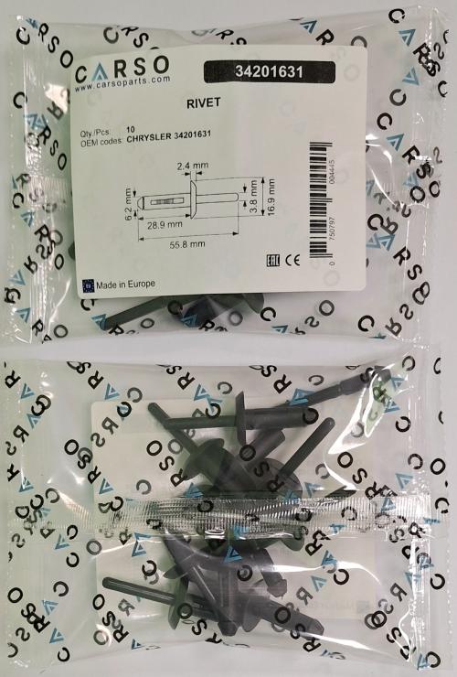 RIVET/ Splash Shield Retainer 34201631 3