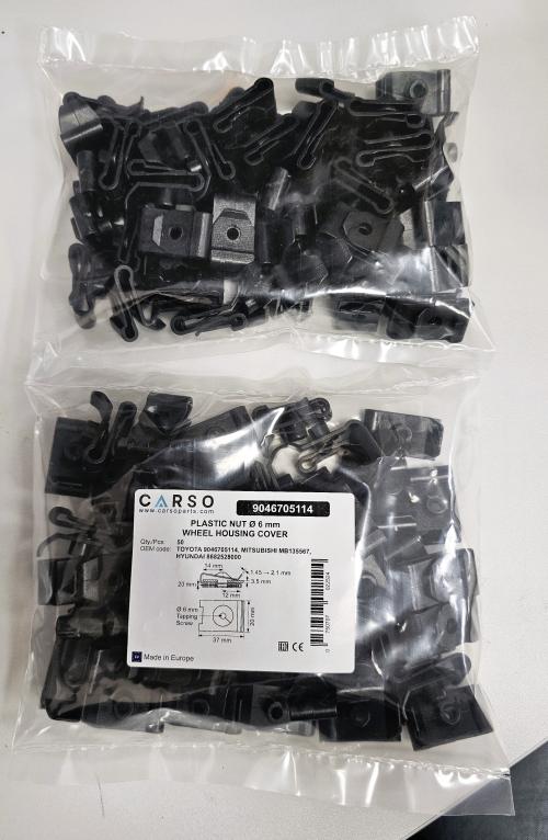 PLASTIC NUT Ø 6 mm WHEEL HOUSING COVER 5