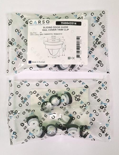 Sliding Door Rail Cover Trim Clip 10mm 6