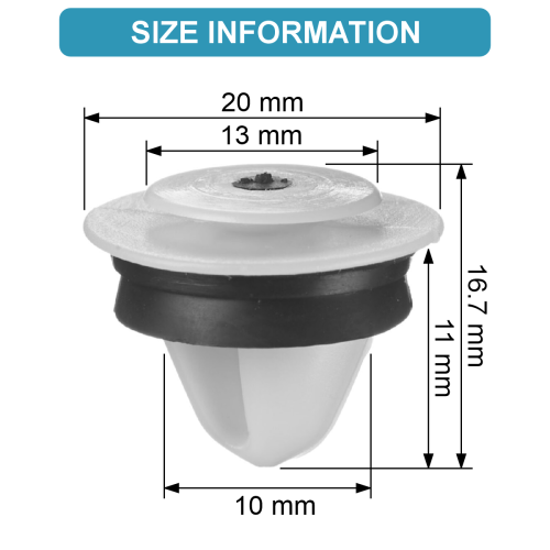 Sliding Door Rail Cover Trim Clip 10mm 2