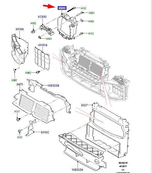 Radiator Air Deflector - Right Hand Rear undefined - Range Rover Vogue + Sport 3