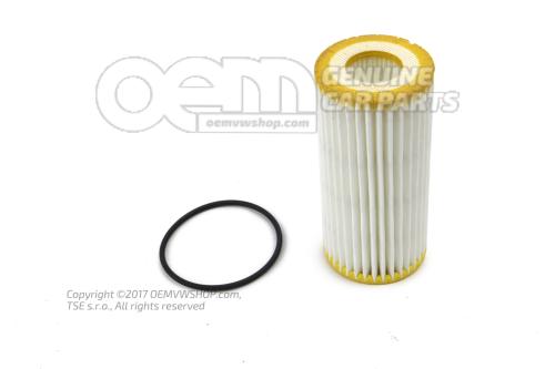 Filter element with gasket 19