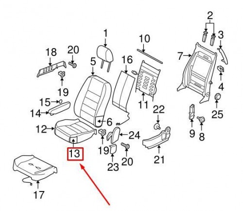 Front Seat Cushion Pad 2